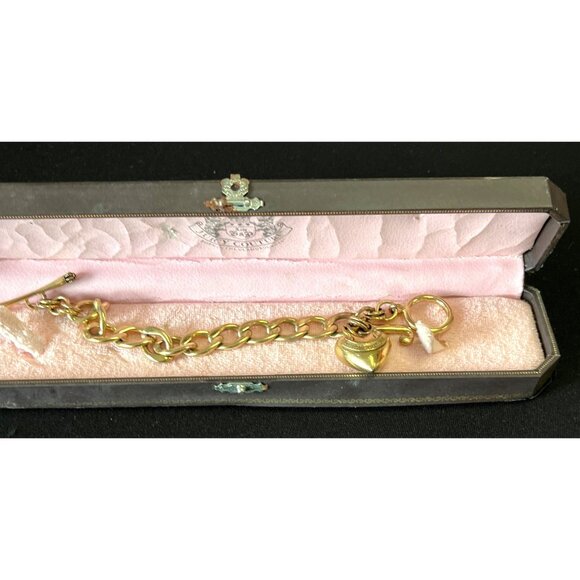 Juicy Couture Gold-Tone Heart Charm Bracelet With Box - Picture 7 of 7
